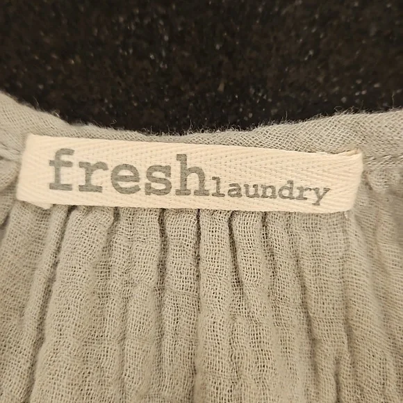 💕FRESH LAUNDRY💕 Gauze Flowy Dress ~ 100% Cotton Light Gray Small S NWOT - Picture 6 of 12
